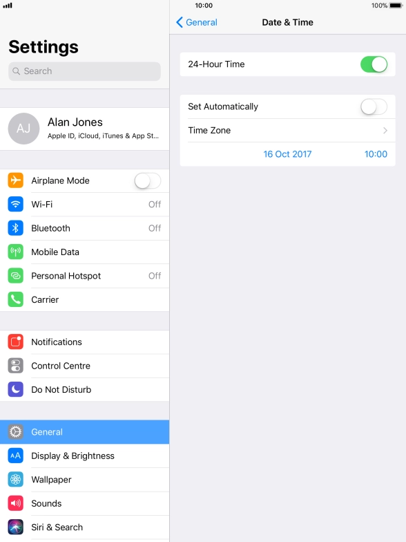 Press the indicator next to 