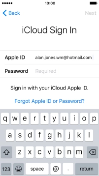 Press the field next to 