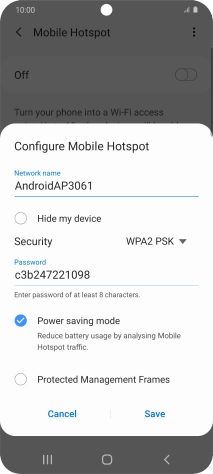 Press the field below 