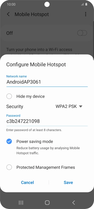 Press the field below 