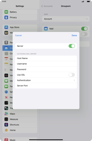 Press Authentication.