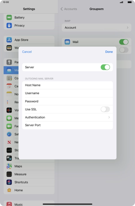 Press Authentication.