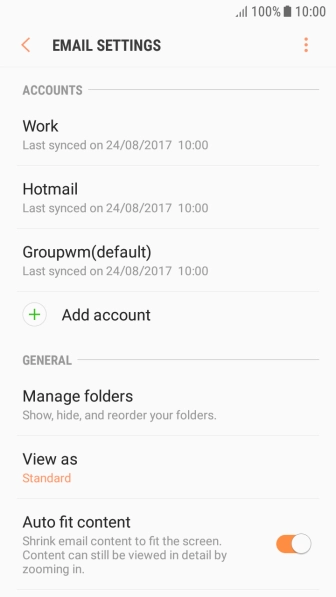 Press the required account.
