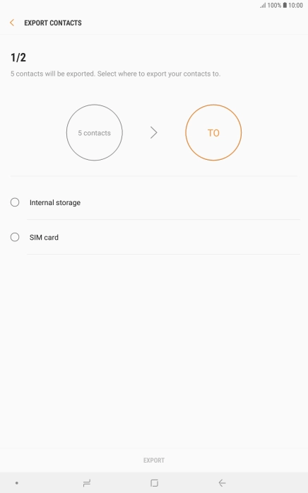 Press the name of the SIM.