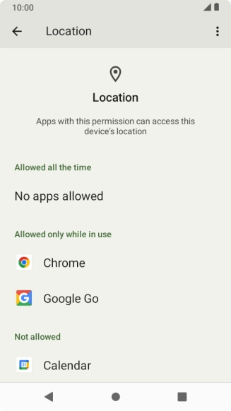 Press the required app.
