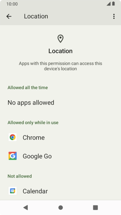 Press the required app.