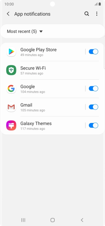 Press the drop down list.