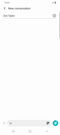 Press the send icon when you've finished your text message.