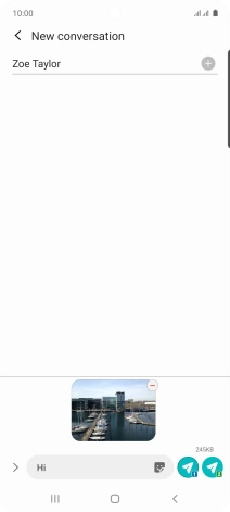 Press the send icon when you've finished your picture message.