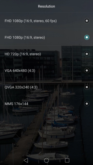 Press the required resolution.