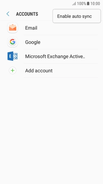 Press Enable auto sync.