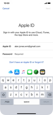 Press the field next to 