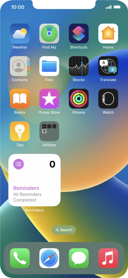 If you're using a Widget Stack: slide up or down on the stack to select the required widget.