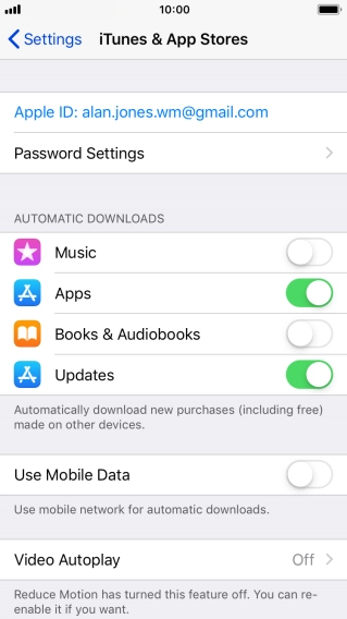 Press the indicator next to 