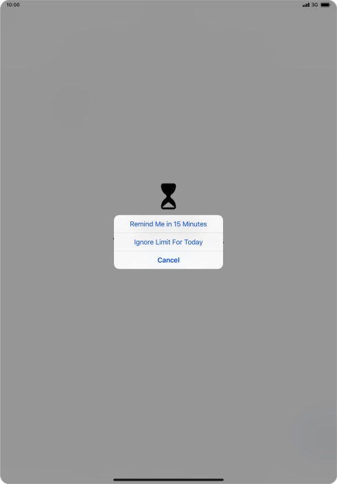Press the required setting.