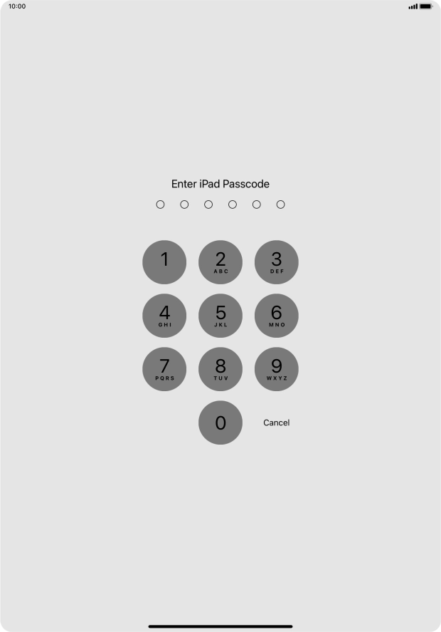 Use the lock code you created. The app is now locked.
