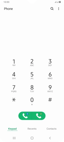 Press the menu icon.