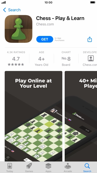 Press GET and follow the instructions on the screen to install the app.
