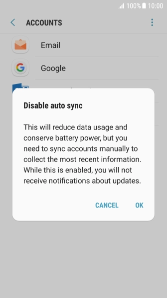 Press OK to turn off the function.