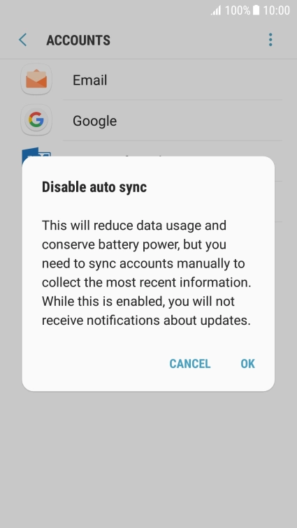 Press OK to turn off the function.