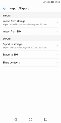 Press Import from SIM.