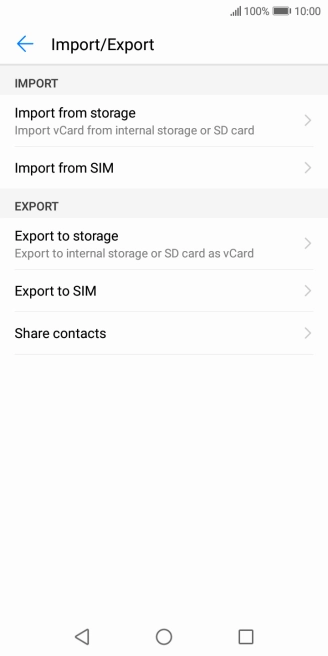 Press Import from SIM.