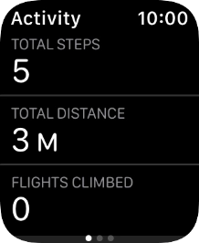 Keep sliding upwards and follow the instructions on the screen to see an activity summary for the current week or to adjust the daily activity goal.
