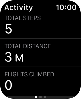Keep sliding upwards and follow the instructions on the screen to see an activity summary for the current week or to adjust the daily activity goal.