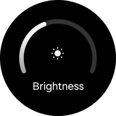Slide the circle to select the required brightness.
