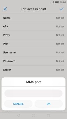 Key in 8080 and press OK.