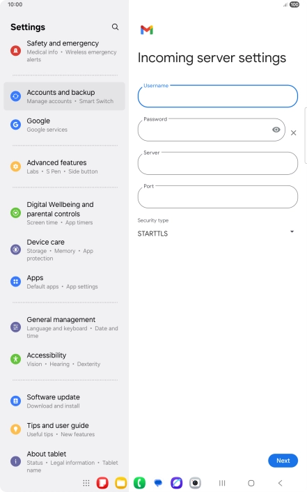 Press the field below 