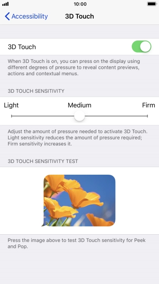 Press and drag the indicator below 