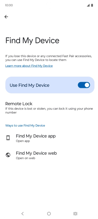 Press the Home key to return to the home screen.