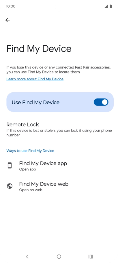 Press the Home key to return to the home screen.