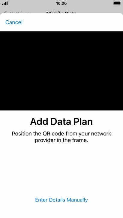Place the QR code you've received inside the phone camera frame to scan the code.