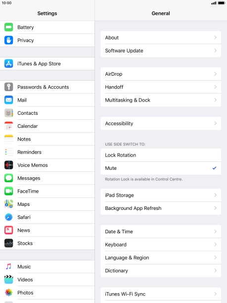 Press Passwords & Accounts.