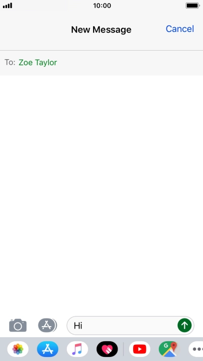 Press the send icon.