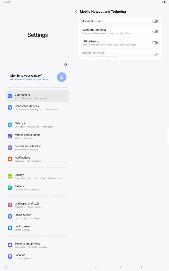 Press Mobile Hotspot.