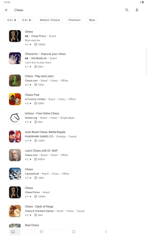 Press the required app.