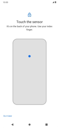 Follow the instructions on the screen to create the phone lock code using your fingerprint.