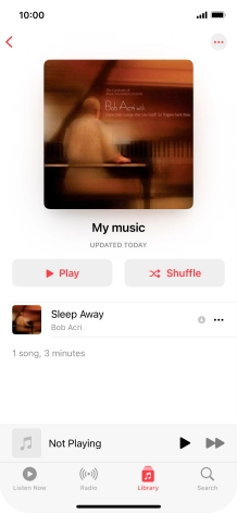 Go to the required category or playlist and press the required audio file.