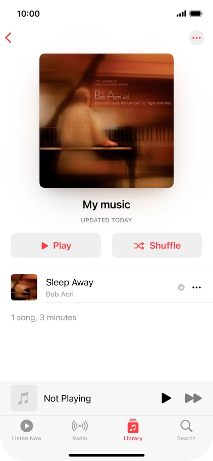 Go to the required category or playlist and press the required audio file.