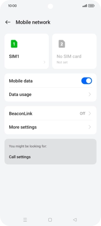 Press the name of the SIM.