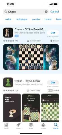 Press the required app.