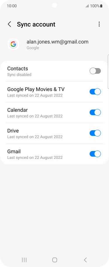Press the indicator next to 