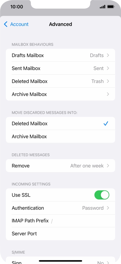 Press the indicator next to 