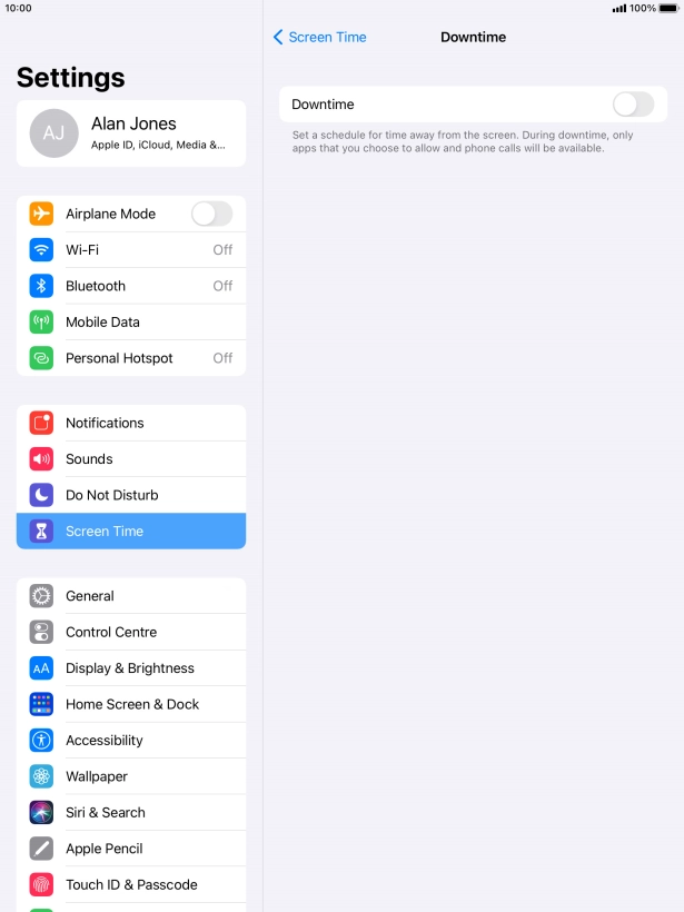 Press the indicator next to 