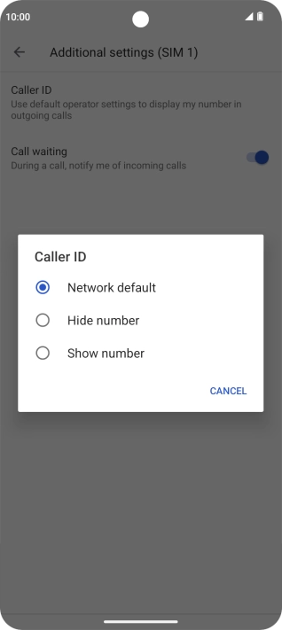 Press Show number to turn on caller identification.