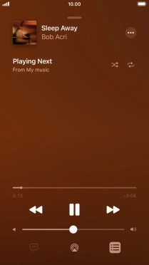 Press the shuffle icon to turn the function on or off.