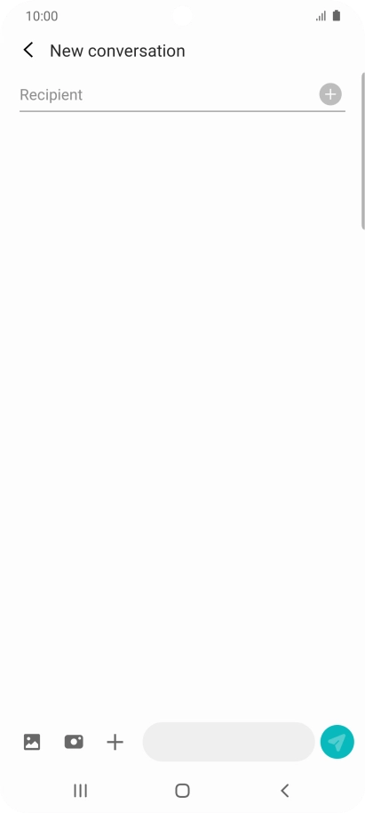 Press the search field and key in the first letters of the recipient's name.